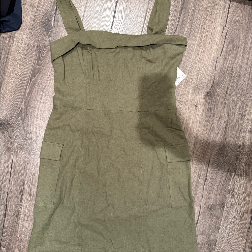 Olive Green Sleeveless Dress